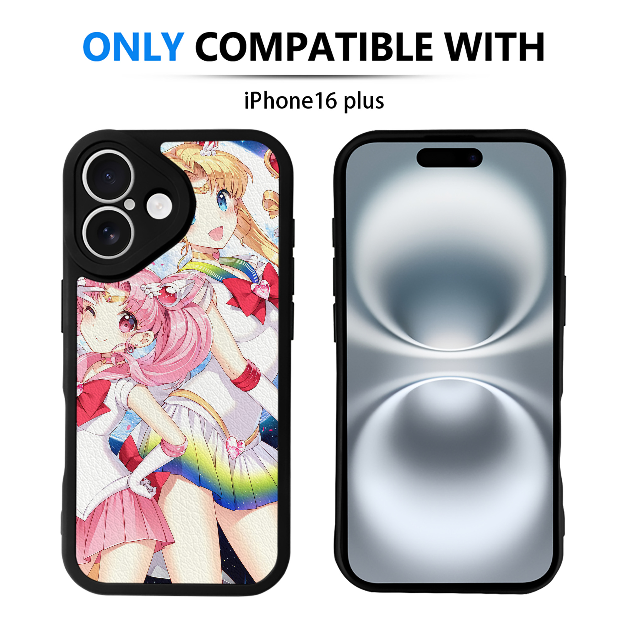 （画像用） 美少女戦士セーラームーン Sailor Moon 【iPhone 16シリーズ対応】シリコンスマホケース（レザー調） 材質：シリコン